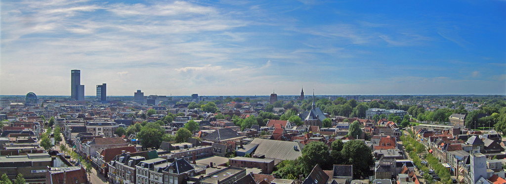 Vue panoramique de Leeuwarden, capitale européenne de la culture en 2018